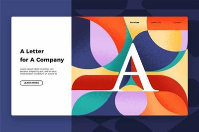 Letter A - Banner & Landing Page