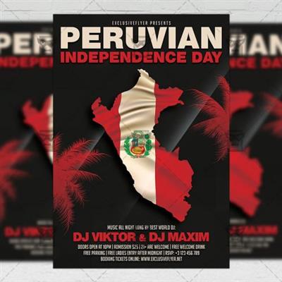 Club A5 Template - Peruvian Independence Day Flyer