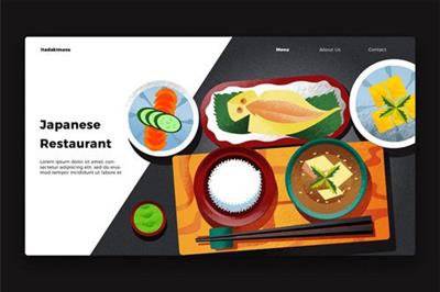 Japanese Restaurant - Banner & Landing Page