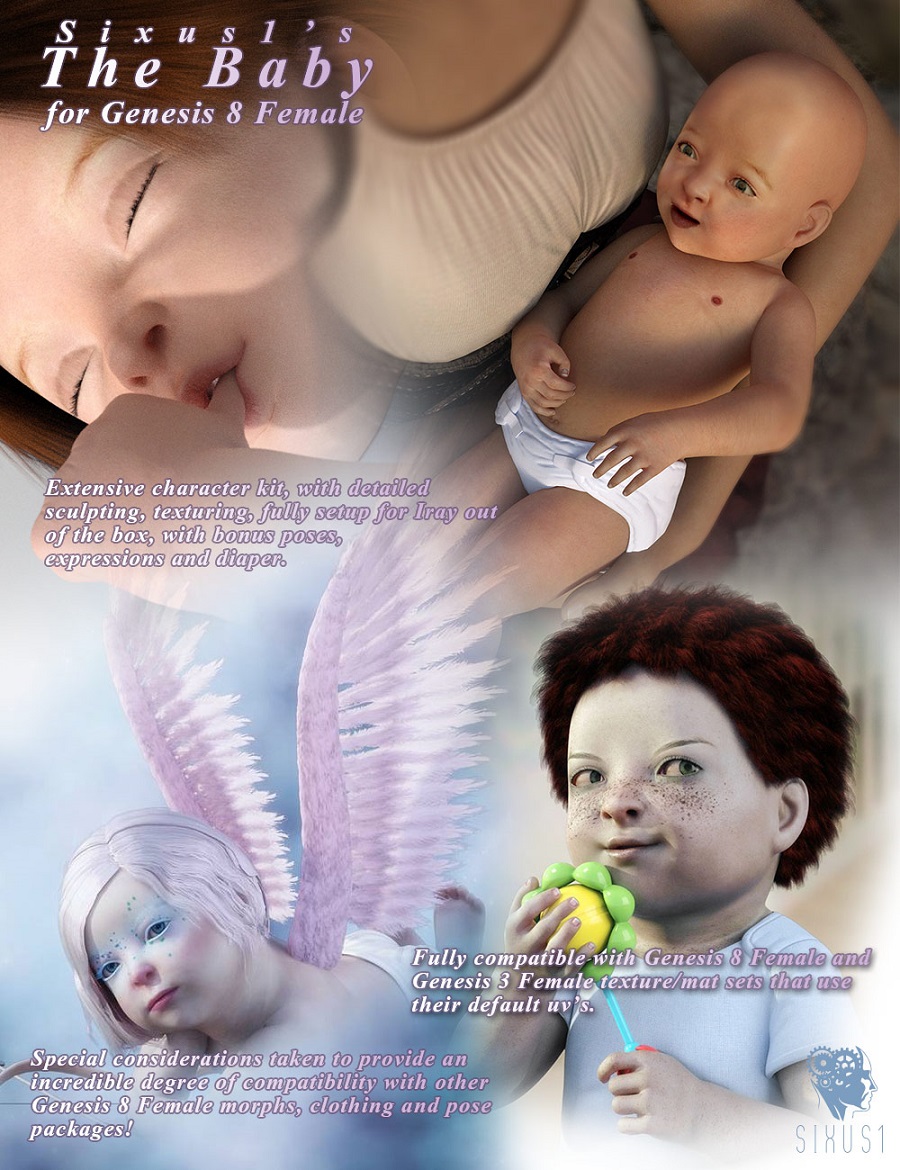 Sixus1 - The Baby for Genesis 8 Female