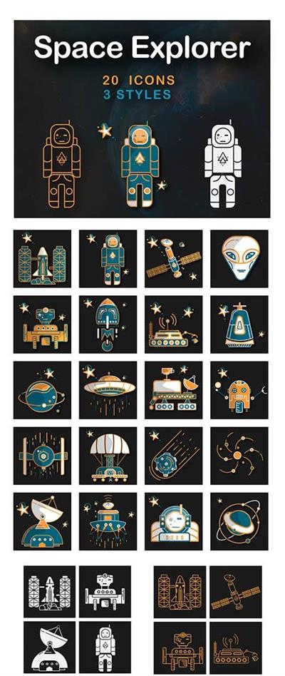 Space Explorer Icons