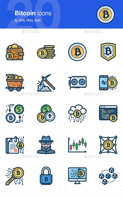 GR - 20 Bitcoin icons 21409758