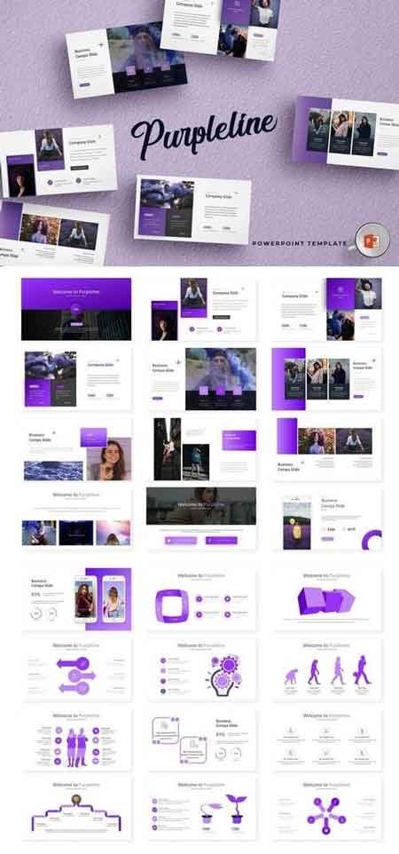 Purpleline - Powerpoint, Keynote, Google Sliders Templates