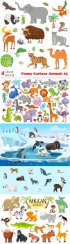 Vectors - Funny Cartoon Animals 65