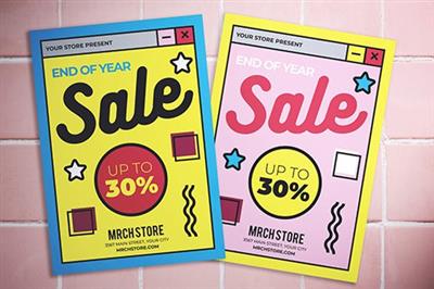 End Of Year Sale Flyer PSD