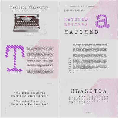 Classica - Hatched Typewriter Font 2522526