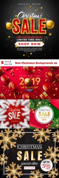 Vectors - Sale Christmas Backgrounds 29