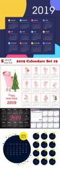 Vectors - 2019 Calendars Set 19
