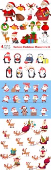 Vectors - Cartoon Christmas Characters 10