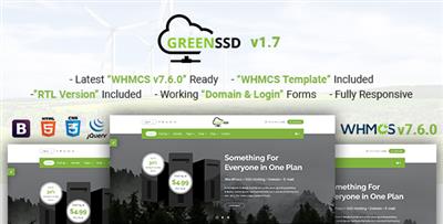 ThemeForest - GREENSSD v1.7 - Multipurpose Technology, Hosting Business with WHMCS Template