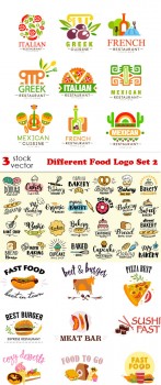 Vectors - Different Food Logo Set 2