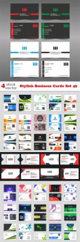 Vectors - Stylish Business Cards Set 49