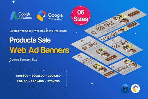 Product Sale Banners Ad D30 - Google Web Design - HP4A5B